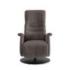 RELAXSESSEL Mikrofaser Relaxfunktion, Kopfteilverstellung, Fußteilverstellung, Rücken echt    - Graubraun/Schwarz, MODERN, Textil/Metall (72/118/85-165cm) - Livetastic
