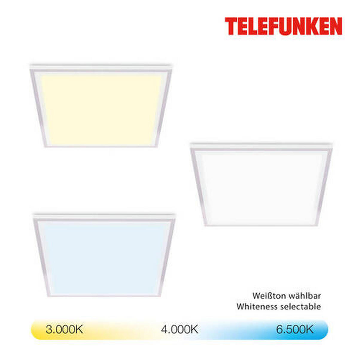 LED PANEL  - bijela, Trend, metal/plastika (47/47/7cm)