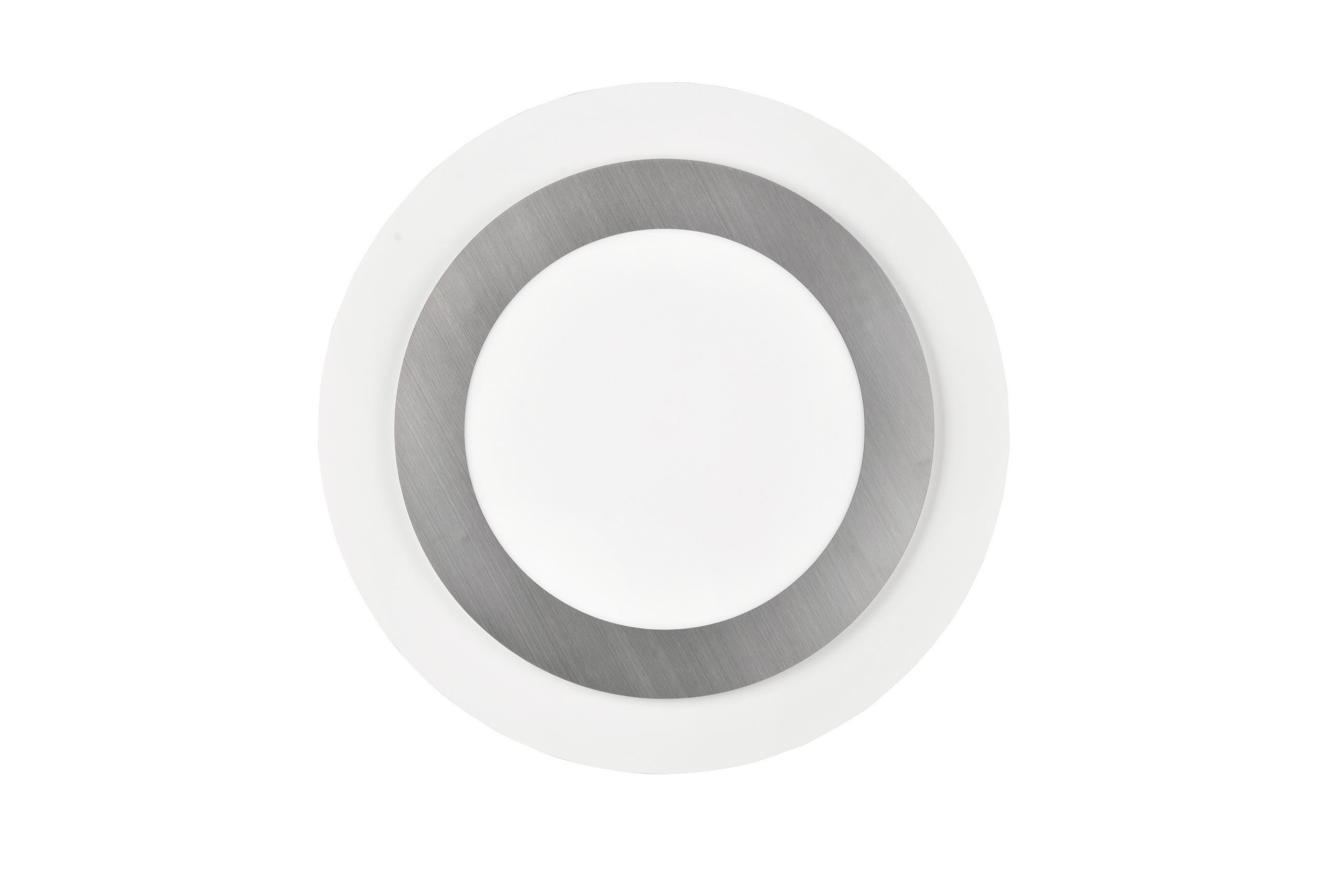 LED-DECKENLEUCHTE Morgan 45/4,2 cm   - Weiß/Nickelfarben, Basics, Metall (45/4,2cm) - Trio Leuchten