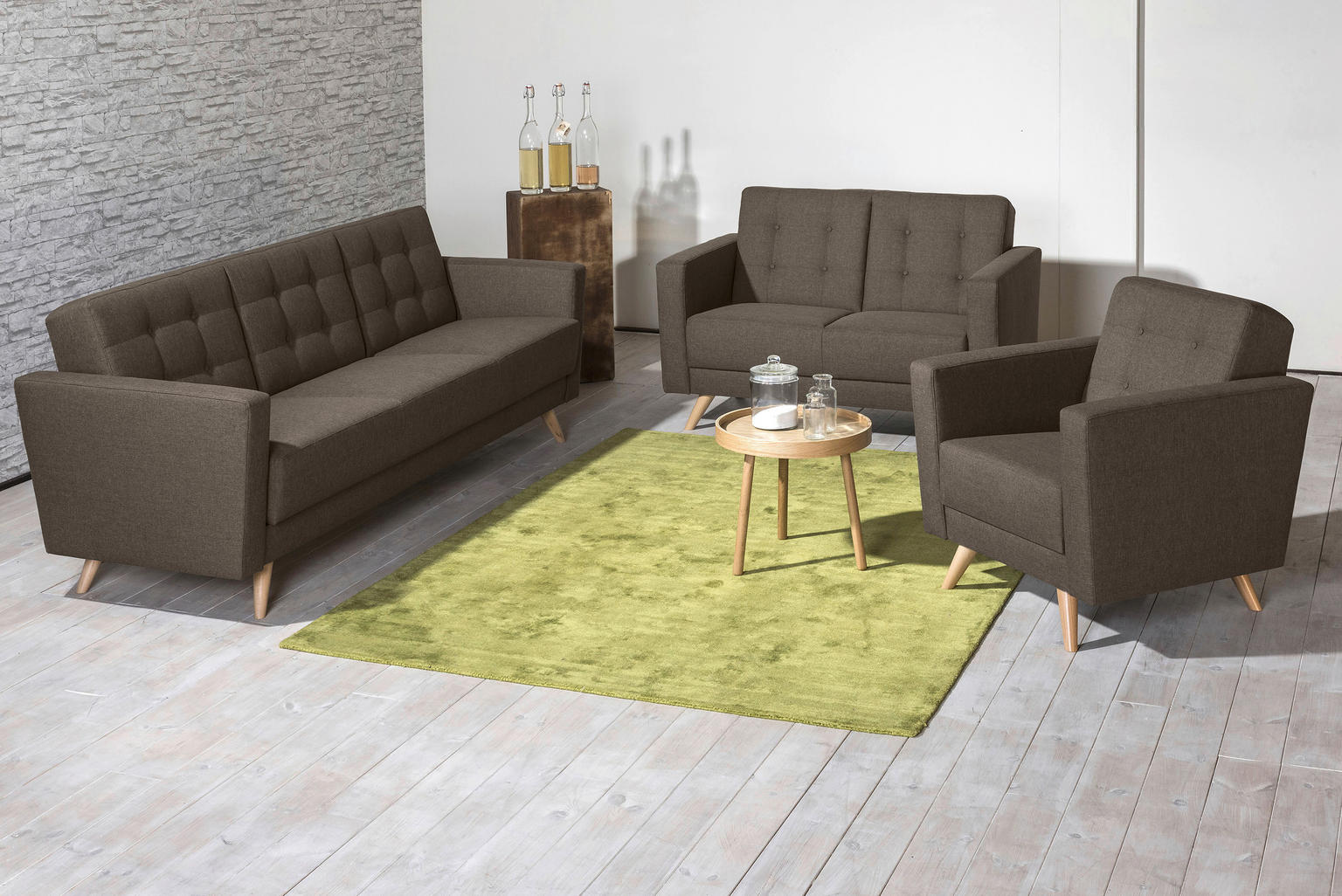 2-SITZER-SOFA Flachgewebe Sahara - Einrichtungsbeispiel