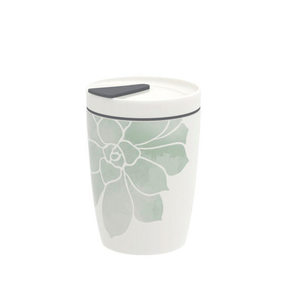 COFFEE-TO-GO-BECHER TO GO, TO STAY 0,29 L  - Beige/Weiß, Basics, Keramik/Kunststoff (290ml) - like.Villeroy & Boch