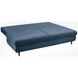 SCHLAFSOFA  mit Liegefunktion, Rücken echt Chenille Blau  - Blau/Schwarz, KONVENTIONELL, Holz/Textil (212/97/105cm) - Carryhome