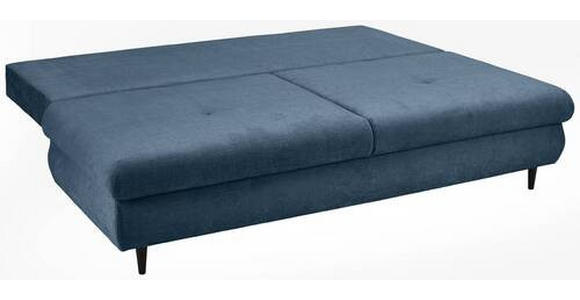 SCHLAFSOFA  mit Liegefunktion, Rücken echt Chenille Blau  - Blau/Schwarz, KONVENTIONELL, Holz/Textil (212/97/105cm) - Carryhome