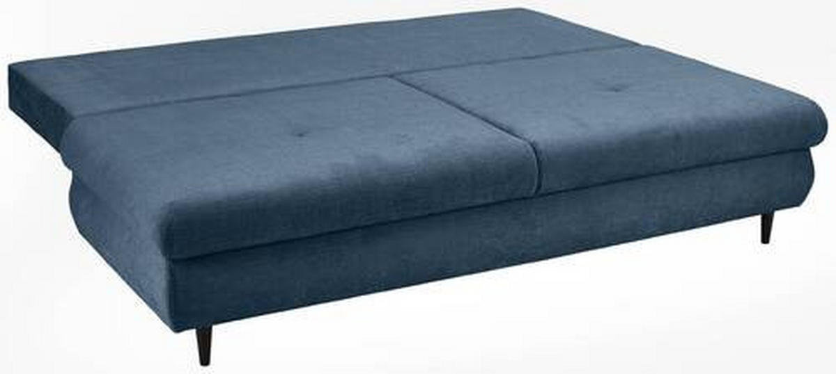 SCHLAFSOFA in Chenille Blau  - Blau/Schwarz, Konventionell, Holz/Textil (212/97/105cm) - MID.YOU