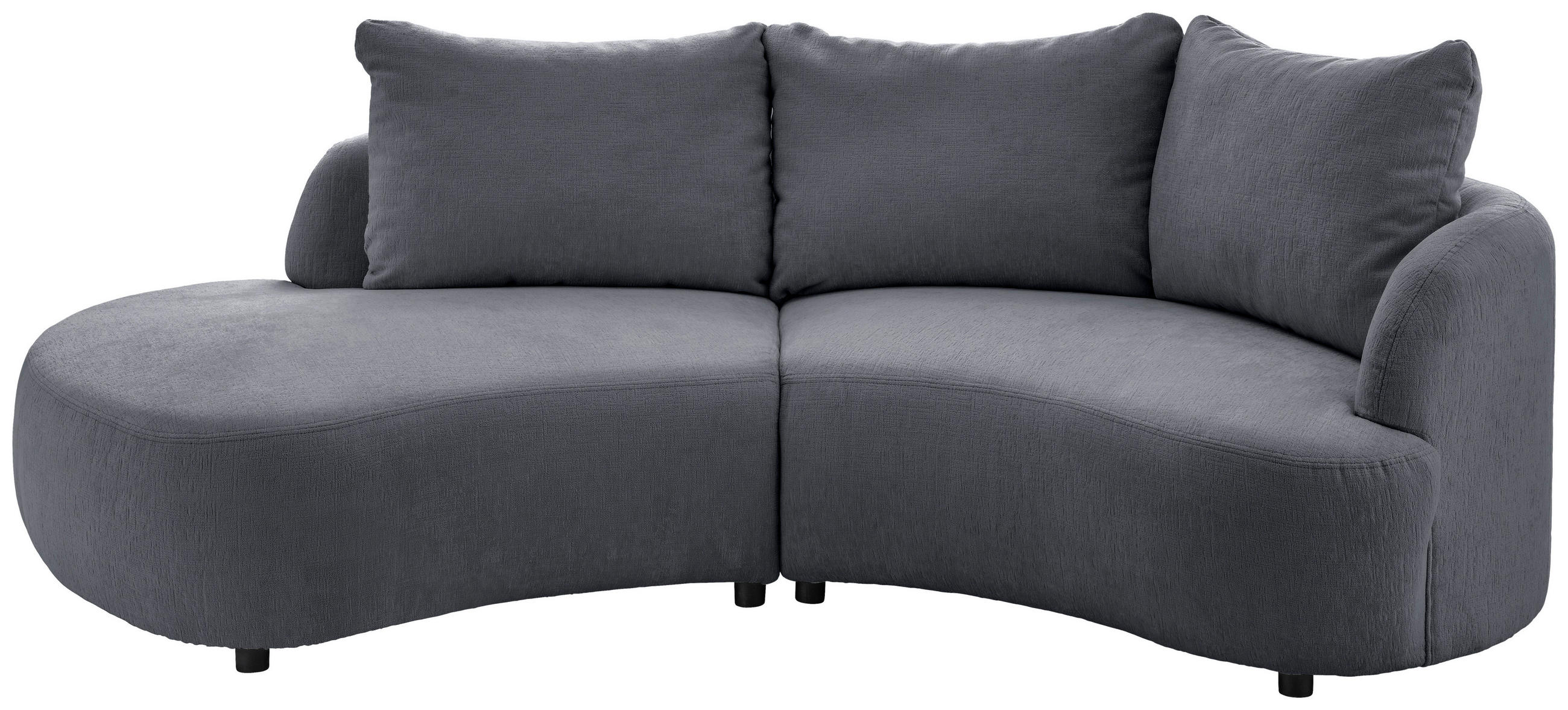 ECKSOFA Anthrazit Mikrofaser  - Anthrazit/Schwarz, MODERN, Kunststoff/Textil (250/139cm) - Livetastic