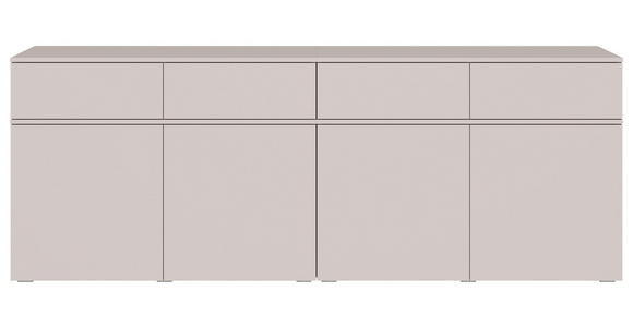 SIDEBOARD  220/80/40 cm 4 Schublade(n)  - Kaschmir/Silberfarben, Design, Holzwerkstoff/Kunststoff (220/80/40cm) - Xora