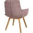 ARMLEHNSTUHL  Stoffauswahl, Typenauswahl, Gestellauswahl Cord  - Eichefarben/Altrosa, Design, Holz/Textil (63/90/69cm) - Johann Jakob