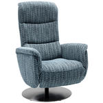 RELAXSESSEL Flachgewebe Relaxfunktion, Kopfteilverstellung, Fußteilverstellung, Rücken echt    - Edelstahlfarben/Dunkelblau, Design, Textil/Metall (71/112/83cm) - Dieter Knoll