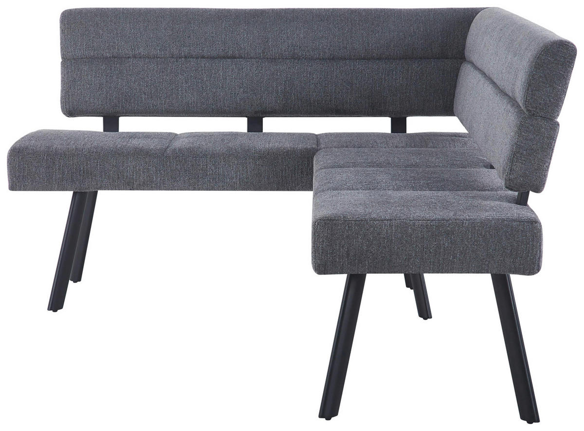 BANC D'ANGLE métal, textile anthracite  - noir/anthracite, Konventionell, métal/textile (150/190cm) - MID.YOU