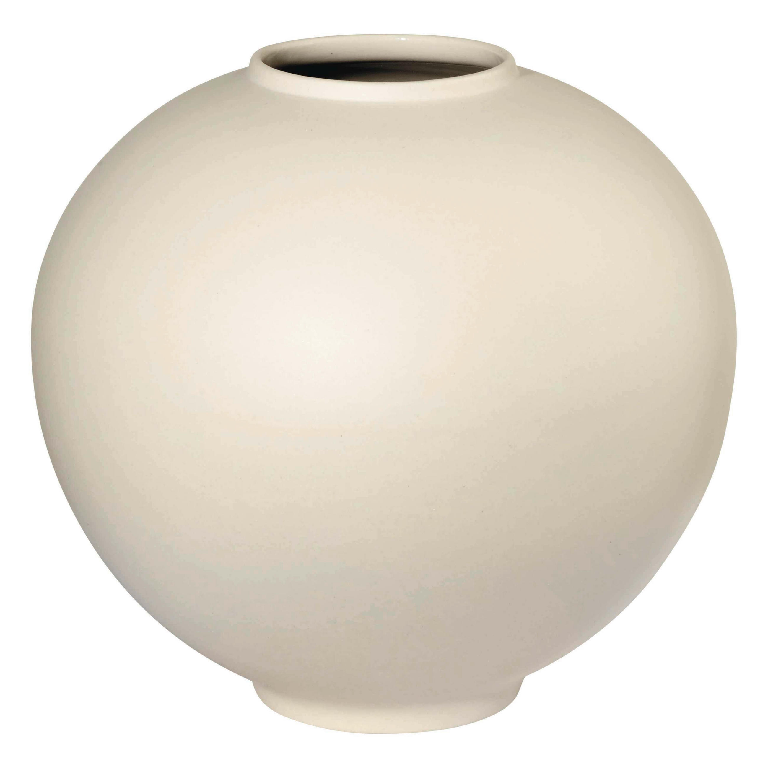 VÁZA, keramika, 16,5 cm - krémová/přírodní barvy, Basics, keramika (17,5/17,5/16,5cm) - ASA