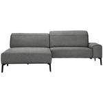 ECKSOFA in Mikrofaser Grau  203/266 cm  - Schwarz/Grau, Design, Textil/Metall (203/266cm) - Johann Jakob