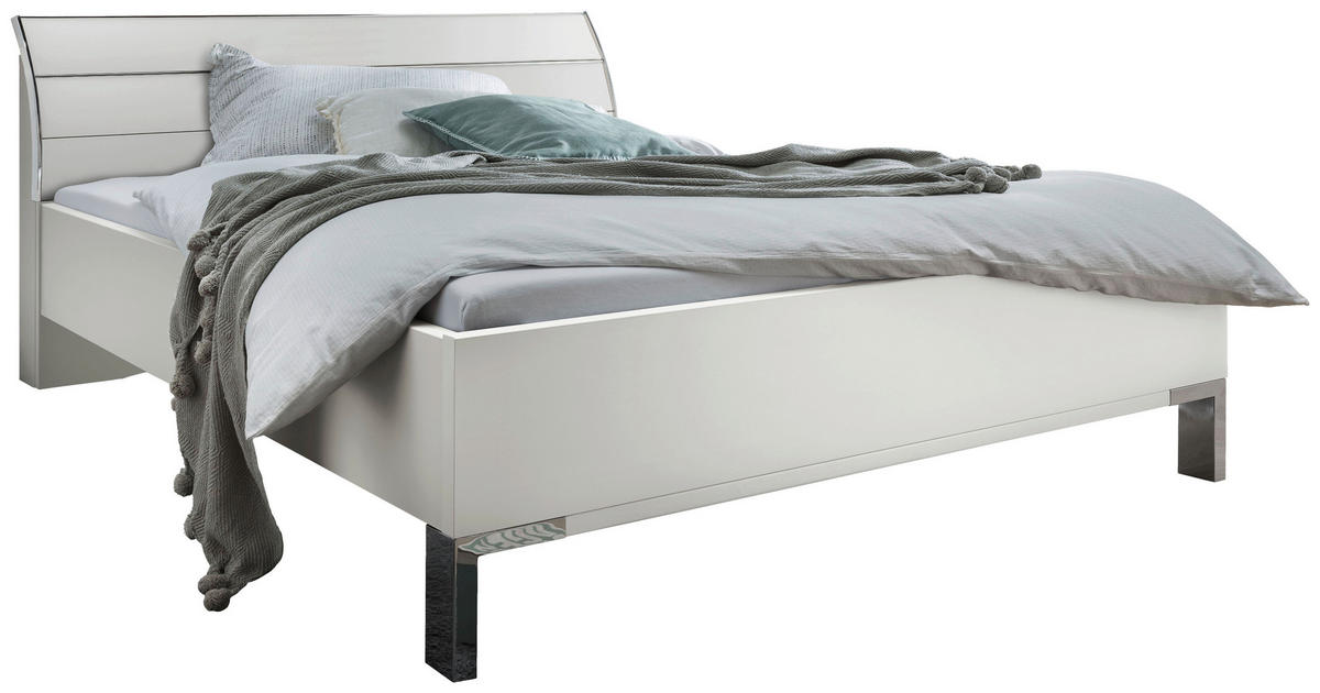 BETT 200/200 cm,  in Weiß,  - Weiß, KONVENTIONELL, Metall (200/200cm) - Venda