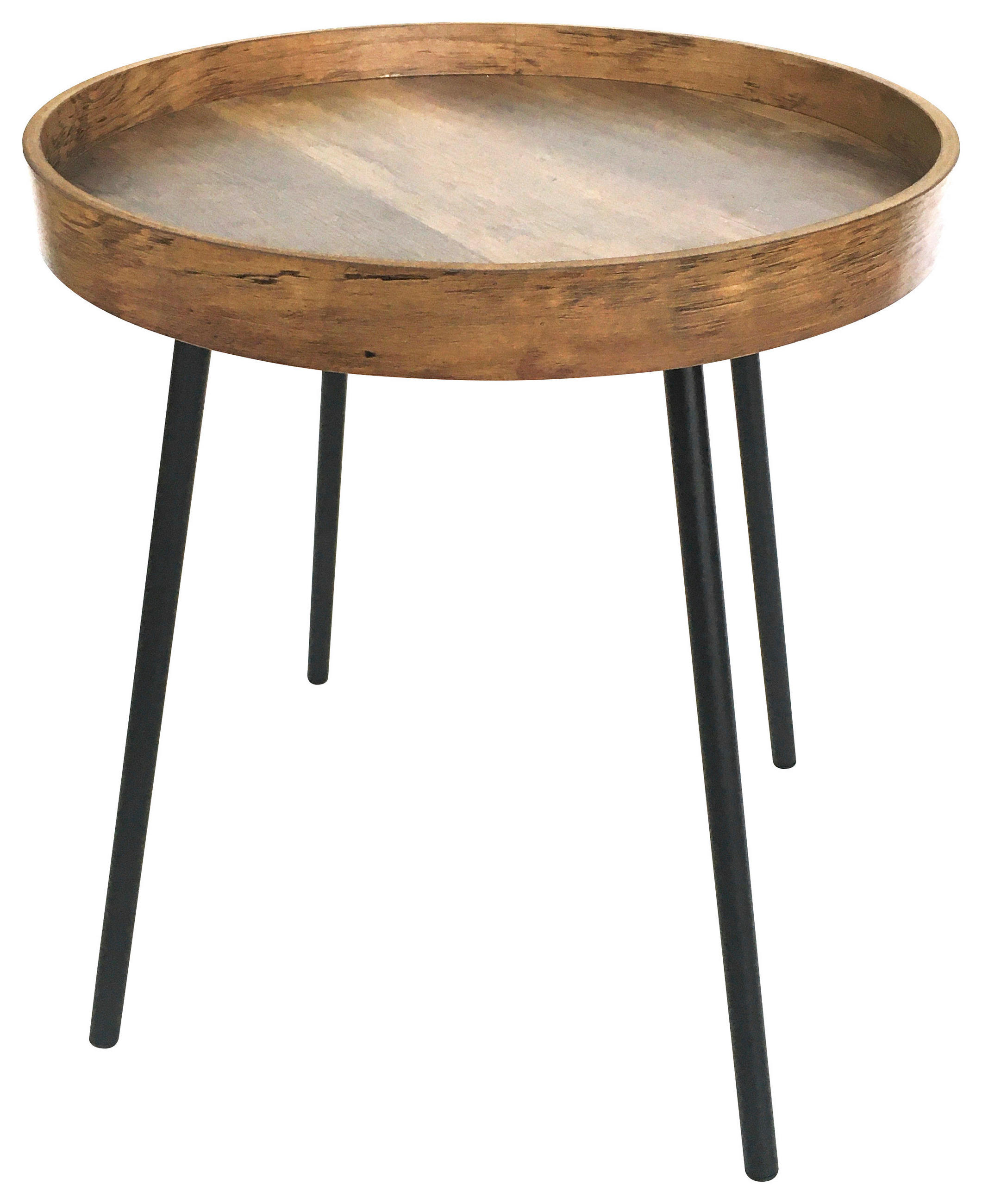 MIZICA, barve hrasta, črna  - črna/barve hrasta, Moderno, kovina/leseni material (40/45cm) - Xora