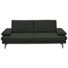 3-SITZER-SOFA in Leder Dunkelgrün  - Dunkelgrün/Schwarz, Design, Leder/Metall (222/86/104cm) - Dieter Knoll