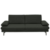 3-SITZER-SOFA in Echtleder Dunkelgrün  - Dunkelgrün/Schwarz, Design, Leder/Metall (222/86/104cm) - Dieter Knoll