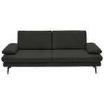 3-SITZER-SOFA in Leder Dunkelgrün  - Dunkelgrün/Schwarz, Design, Leder/Metall (222/86/104cm) - Dieter Knoll