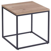 COUCHTISCH 45/45/45 cm quadratisch Naturfarben, Schwarz  - Schwarz/Naturfarben, Design, Holzwerkstoff/Metall (45/45/45cm) - Ti'me