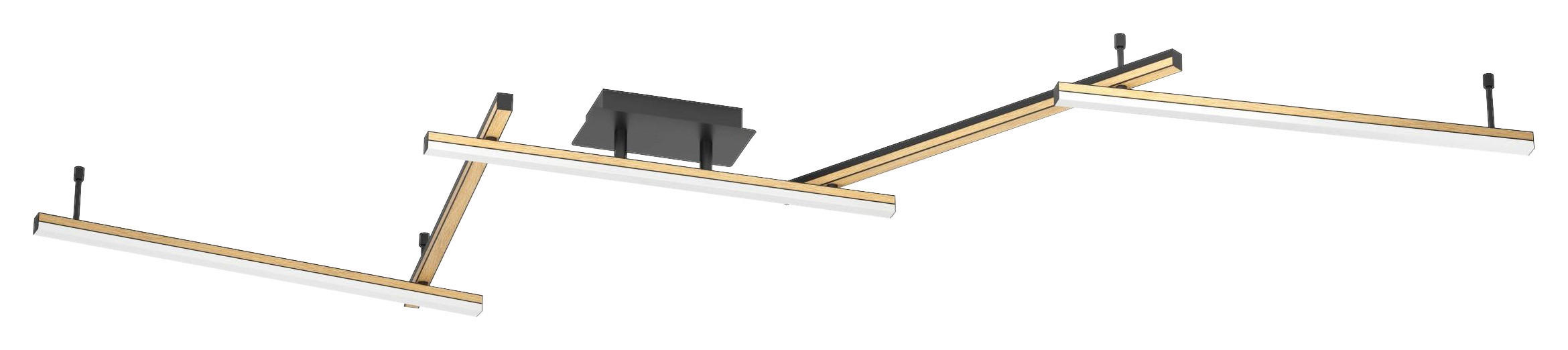 LED-DECKENLEUCHTE Rimini 220/12/11 cm   - Ahornfarben/Schwarz, Design, Kunststoff/Metall (220/12/11cm) - Eglo
