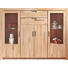 HIGHBOARD Kernbuche furniert, massiv geölt Buchefarben - Chromfarben/Buchefarben, Design, Glas/Holz (162,7/121,6/40cm) - Carryhome