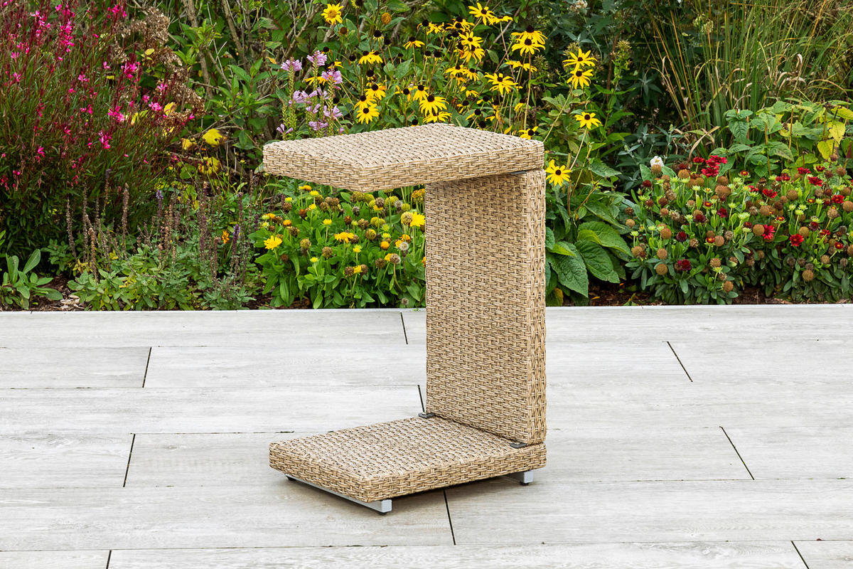 VRTNI LEŽALNIK aluminij prašno lakirano naravne barve, bež  - naravne barve/bež, Moderno, kovina/tekstil (90/100/208cm) - Gardenson