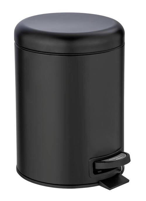 TRETEIMER 5 l  Metall  - Schwarz, Basics, Kunststoff/Metall (21/24/28cm) - Wenko