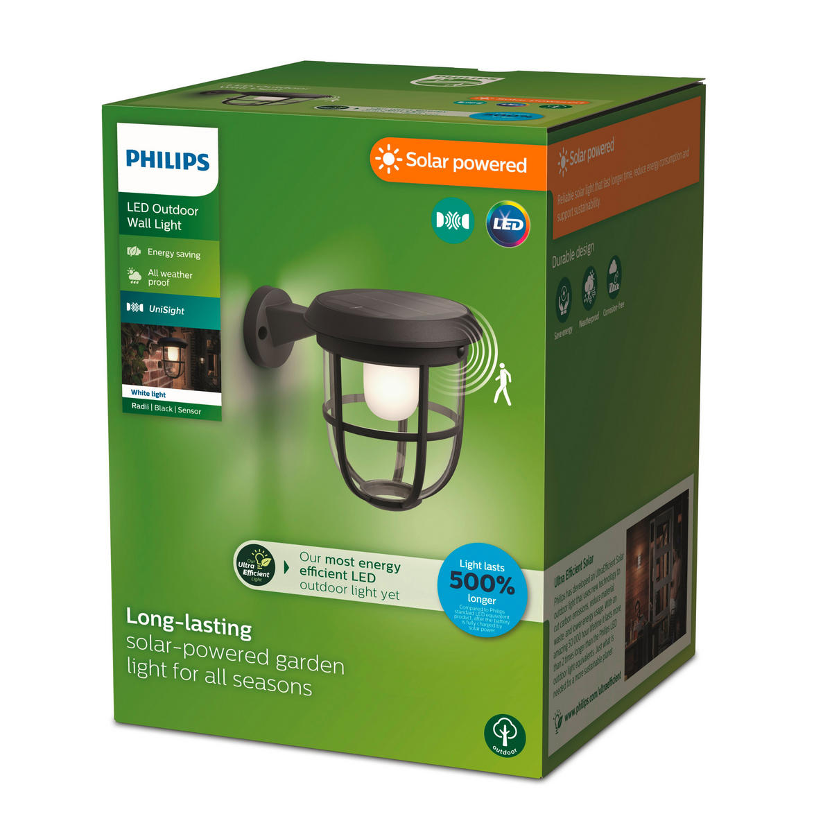 SOLARLEUCHTE 17.5/19.2/24 cm   - Schwarz, KONVENTIONELL, Kunststoff (17.5/19.2/24cm) - Philips
