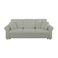 SCHLAFSOFA in Chenille Grau  - Buchefarben/Grau, Design, Holz/Textil (240/94/98cm) - MID.YOU