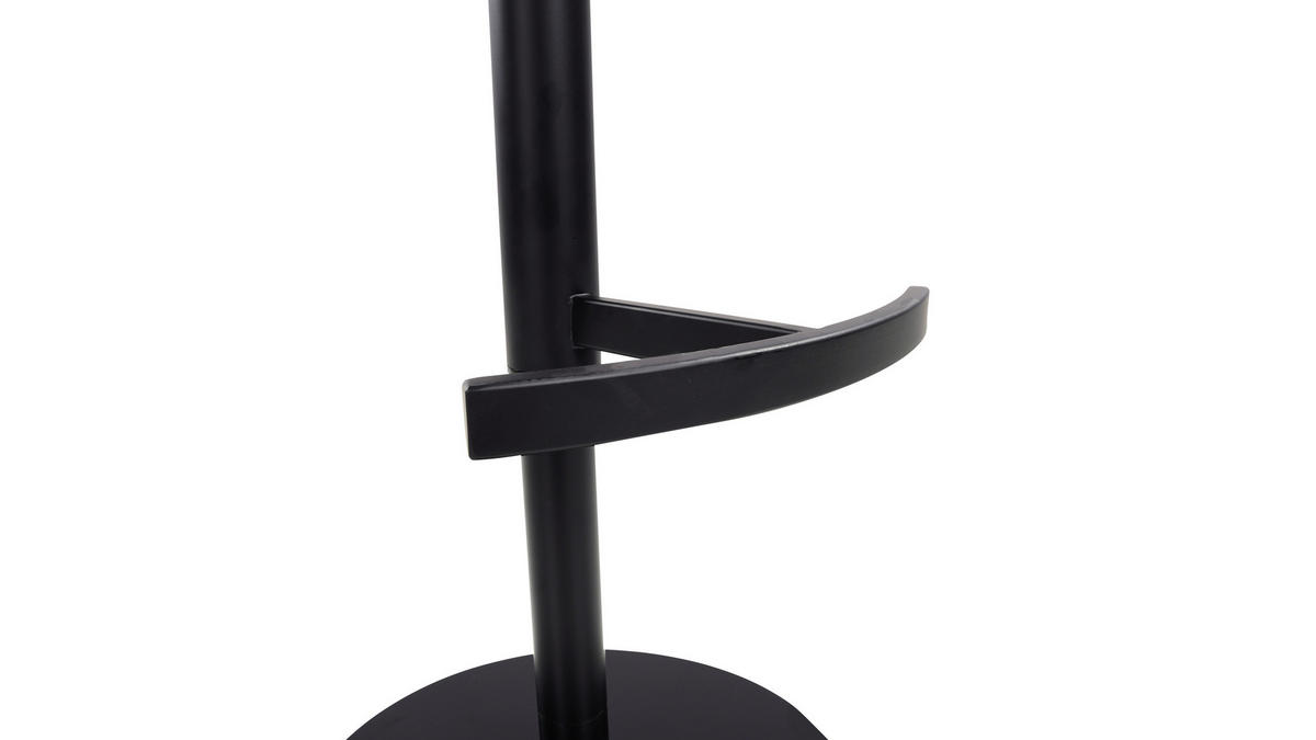 BARHOCKER Webstoff Grau, Schwarz Eisen Sitzfläche 360° drehbar  - Schwarz/Grau, KONVENTIONELL, Textil/Metall (56,5/87-112/57,5cm) - Livetastic