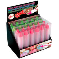 CUKRÁRSKE PERO NA ZDOBENIE - zelená/ružová, Basics, plast (2/10cm) - Alvarak