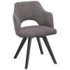 STOLICA S NASLONOM ZA RUKE  smeđa, crna  tekstil, drvo      - smeđa/crna, Design, tekstil/drvo (53/81/60cm) - Venda