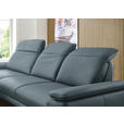 ECKSOFA in Echtleder Grau  - Schwarz/Grau, Design, Leder/Metall (193/332cm) - Dieter Knoll