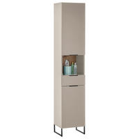 HOCHSCHRANK 38/195/32 cm  - Kaschmir/Eichefarben, KONVENTIONELL, Holzwerkstoff/Metall (38/195/32cm) - home24