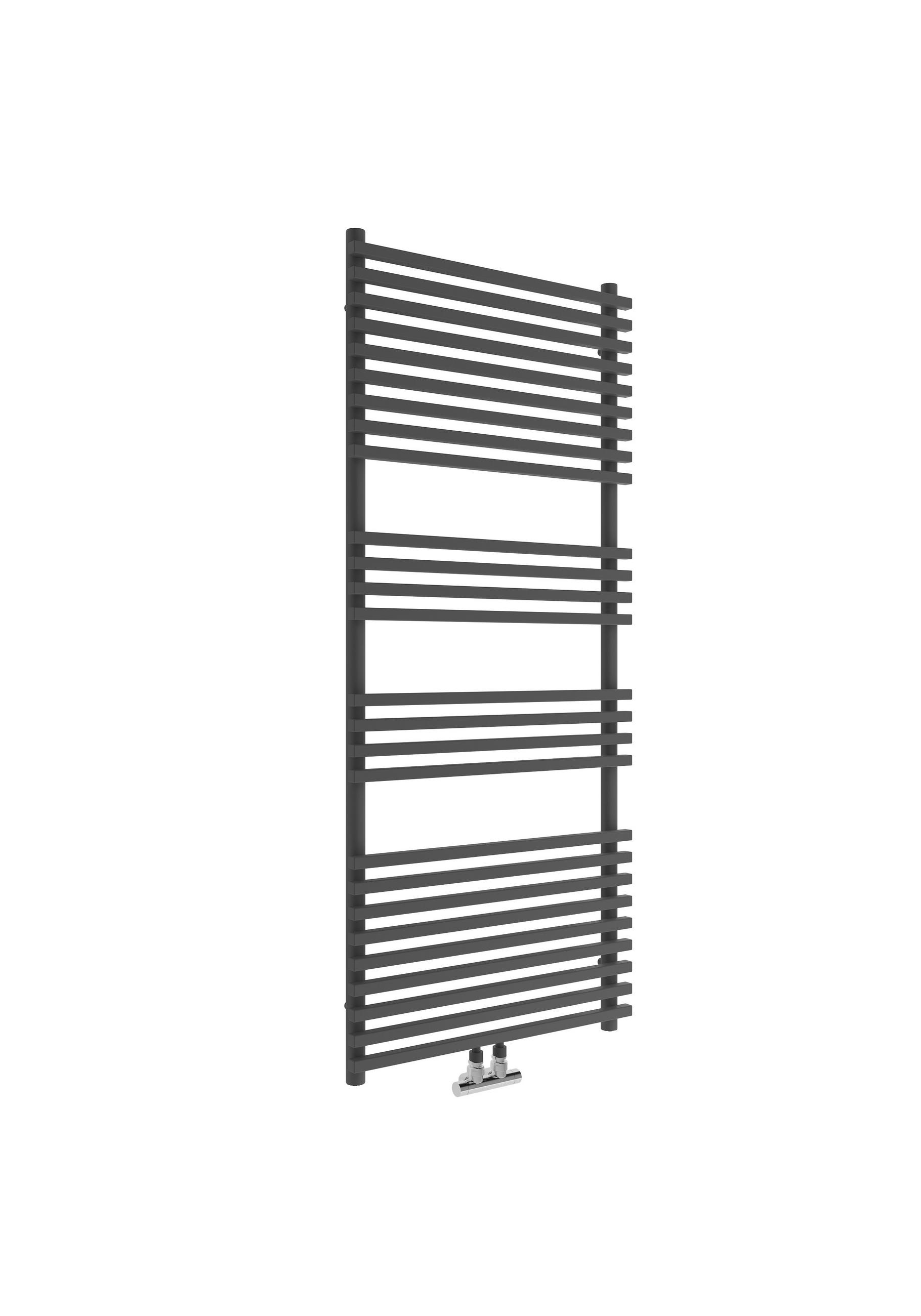 HANDTUCHTROCKNER Schwarz  - Schwarz, Basics, Metall (60/140cm) - Sanotechnik