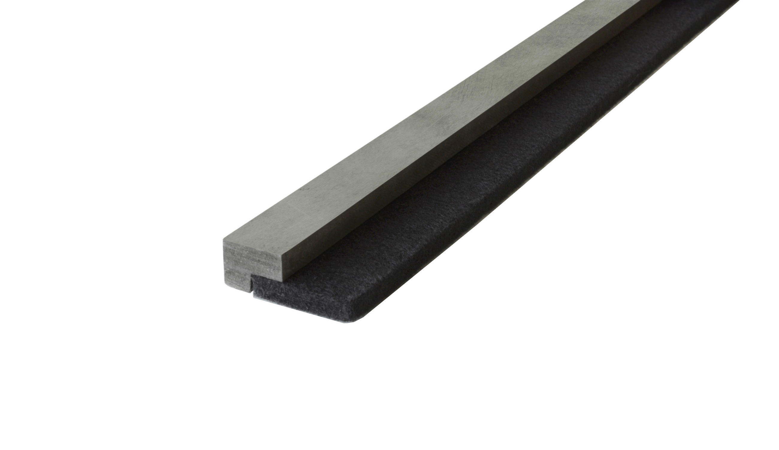 ABSCHLUSSLEISTEN Beton foliert 2.5/1.8/275 cm  - Grau, KONVENTIONELL, Holzwerkstoff/Textil (2.5/1.8/275cm)