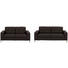 SITZGARNITUR in Leder Dunkelbraun - Dunkelbraun/Alufarben, Design, Leder/Metall (203/84/102cm) - Natuzzi Editions SITZGARNITUR in Leder Dunkelbraun - Dunkelbraun/Alufarben, Design, Leder/Metall (203/84/102cm) - Natuzzi Editions