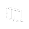 SCHWEBETÜRENSCHRANK 280/222/68 cm 3-türig Weiß, Weiß Hochglanz  - Weiß Hochglanz/Alufarben, MODERN, Holzwerkstoff/Metall (280/222/68cm) - Moderano