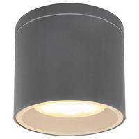 AUßENDECKENLEUCHTE Alcala 10,8/9,6 cm   - Klar/Anthrazit, Basics, Glas/Metall (10,8/9,6cm) - Globo