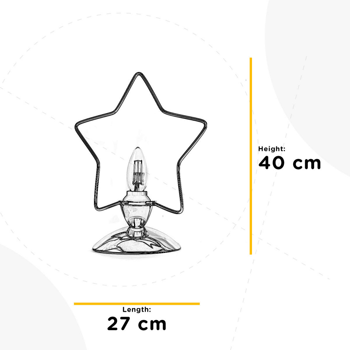 KINDERTISCHLEUCHTE 27/12/40 cm   - Chromfarben, Design, Metall (27/12/40cm)