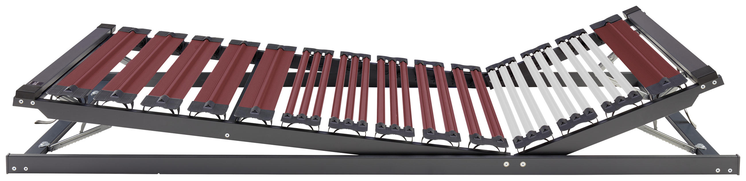 LATTENROST 90/200 cm Kopfteil, Fußteil verstellbar,  - Anthrazit/Weinrot, Basics, Holz/Kunststoff (90/200cm) - Dieter Knoll