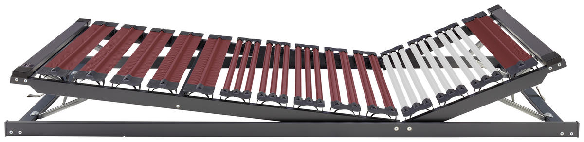 LATTENROST 90/200 cm Kopfteil, Fußteil verstellbar,  - Anthrazit/Weinrot, Basics, Holz/Kunststoff (90/200cm) - Dieter Knoll