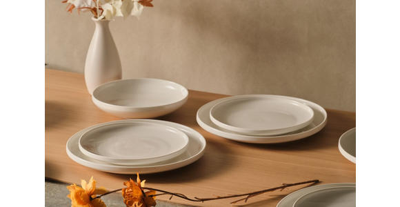 KOMBISERVICE Vola 12-teilig  - Weiß, Design, Keramik - Novel