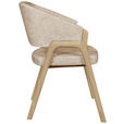 ARMLEHNSTUHL  Typenauswahl Jacquard  - Taupe/Eichefarben, KONVENTIONELL, Holz/Textil (57/87/60cm) - Linea Natura