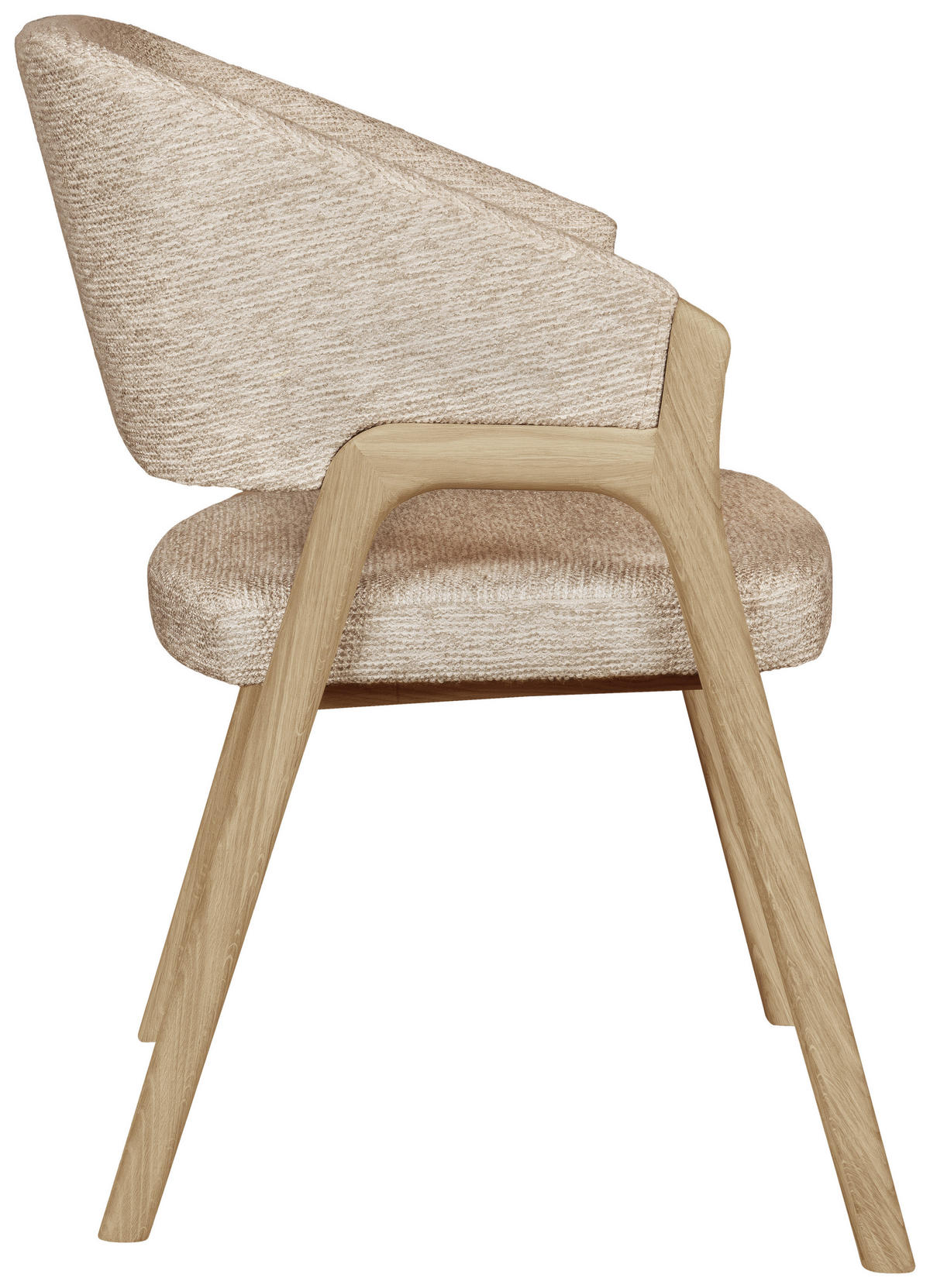 ARMLEHNSTUHL  Typenauswahl Jacquard  - Taupe/Eichefarben, KONVENTIONELL, Holz/Textil (57/87/60cm) - Linea Natura