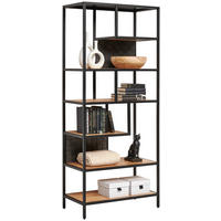 REGAL Akazie, Mangoholz vollmassiv Schwarz, Akaziefarben  - Schwarz/Akaziefarben, Design, Holz/Metall (75/174/38cm) - Landscape