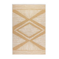 OUTDOORTEPPICH 120/170 cm Gemini Weiß, Honig  - Weiß/Honig, Design, Kunststoff (120/170cm)