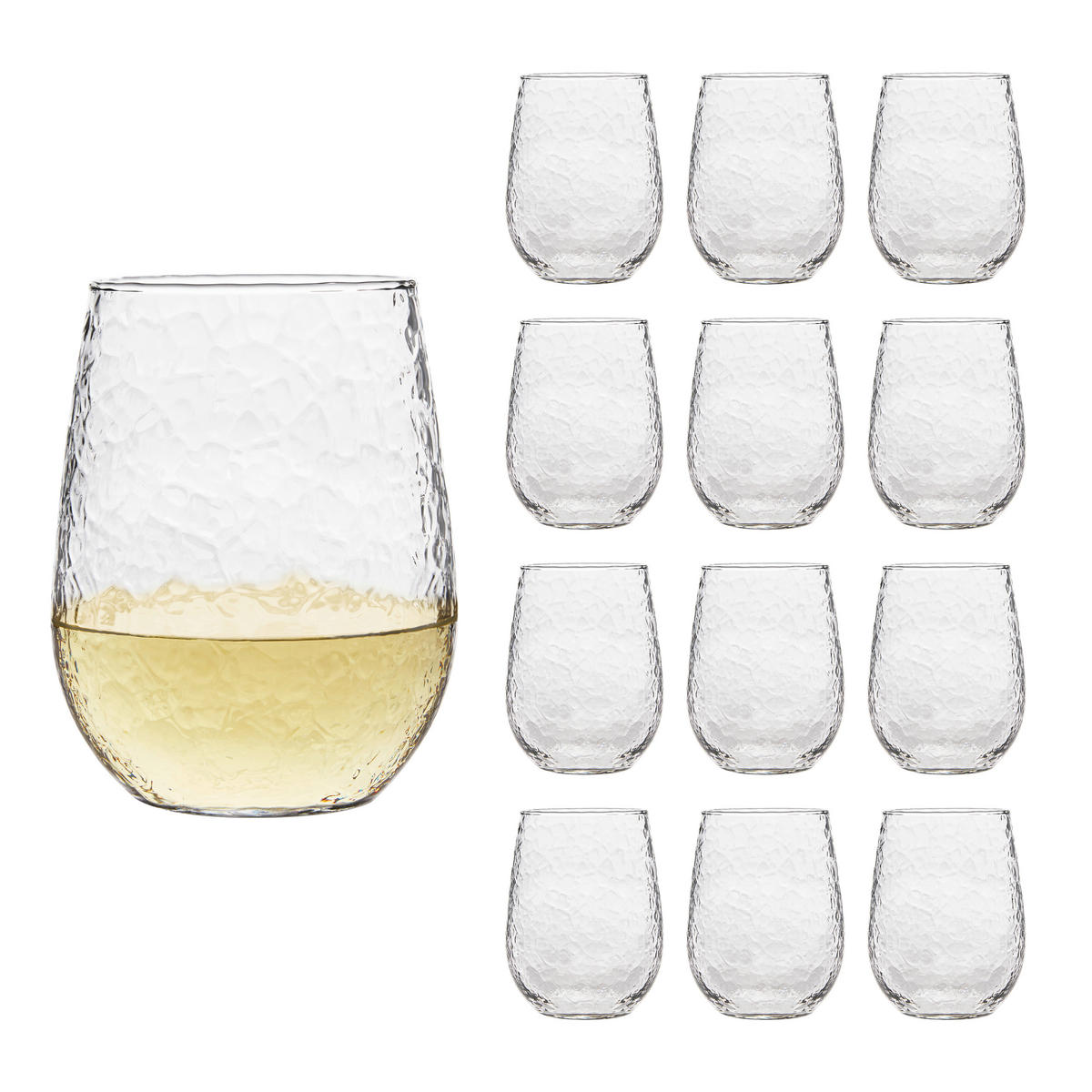 GLÄSERSET STEMLESS  12-teilig  - Klar, Basics, Glas (9/11,5cm)
