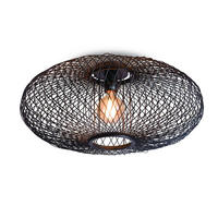 DECKENLEUCHTE GOOD&MOJO  60/25 cm  - Schwarz, Trend (60/25cm) - Good & Mojo