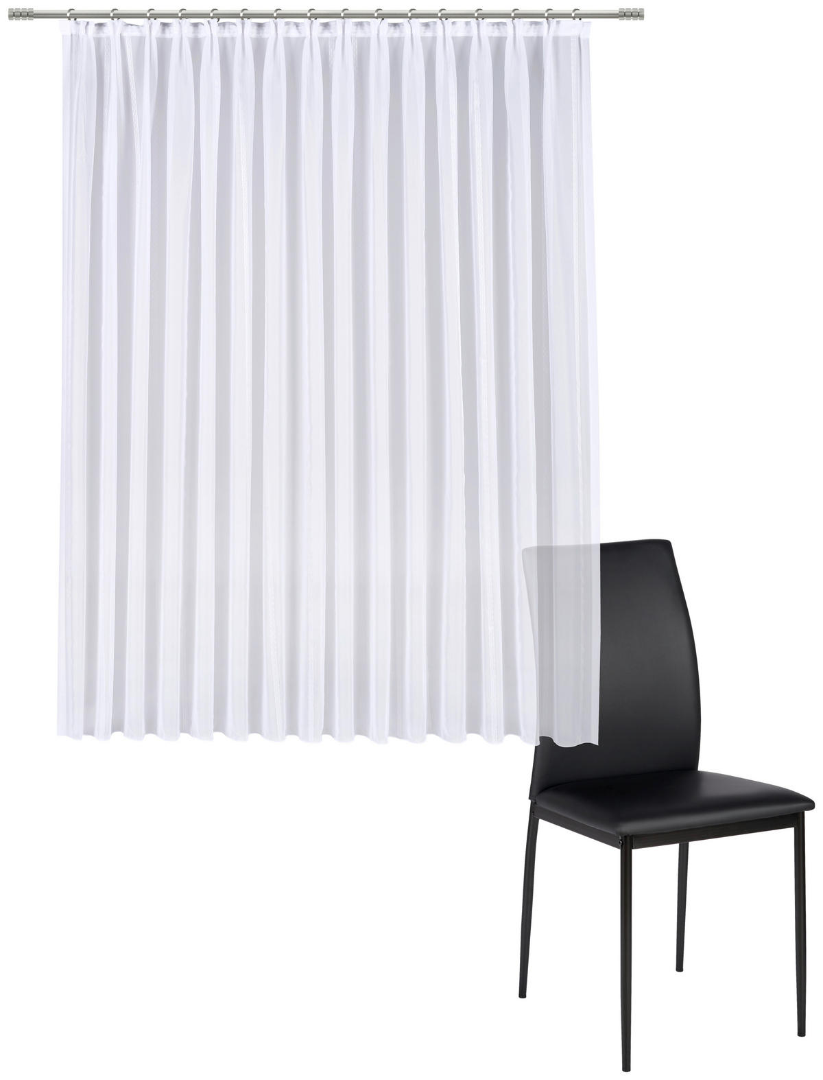 FERTIGSTORE  halbtransparent   300/245 cm  - Weiß, Basics, Textil (300/245cm) - Esposa