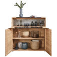 HIGHBOARD Wildeiche  121,9/121,5/45,2 cm  - Wildeiche, Natur, Glas/Holz (121,9/121,5/45,2cm) - Valnatura