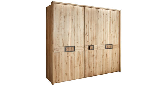 DREHTÜRENSCHRANK in Eichefarben, Dunkelbraun - Eichefarben/Dunkelbraun, Natur, Holz (251,9/223,3/61,9cm) - Valnatura